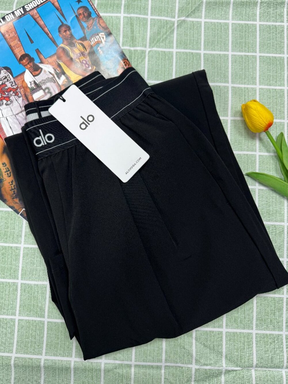 🧇ALO Yoga Suit Up Trouser Black (Regular)🥓Chic Wide Leg Everyday Pants - Picture 2 of 9